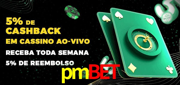Promoções do cassino ao Vivo pmbet